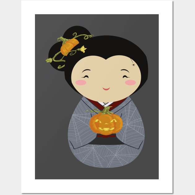 Kokeshi Halloween Wall Art by Thedustyphoenix